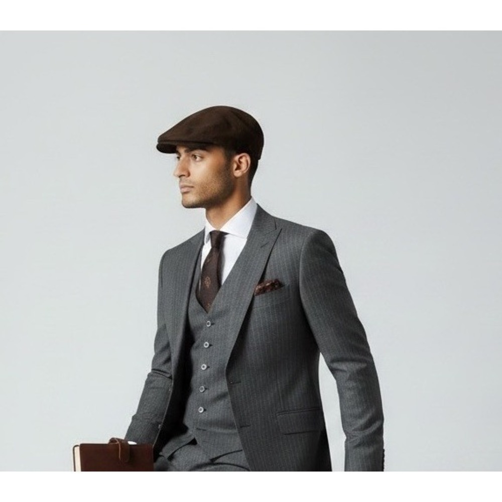 Vintage Dobbs Fifth Ave Wool Retro Heritage Newsboy Ivy Gatsby Flat Cap L Brown